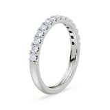 Royal Asscher Platinum Round Cut 0.41cttw Diamond Half Wedding Band