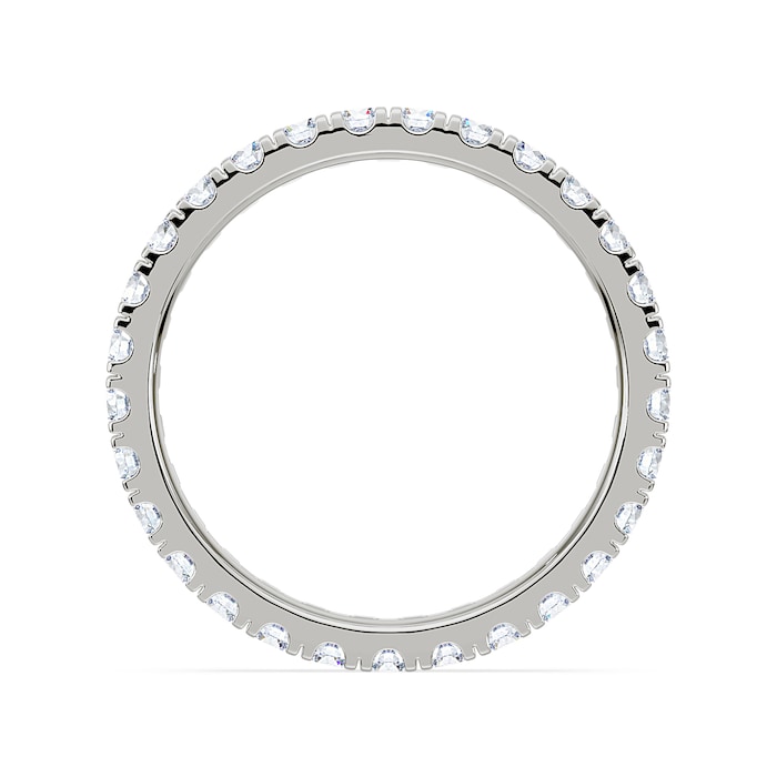 Royal Asscher Platinum Round Cut 0.81cttw Diamond Full Wedding Band