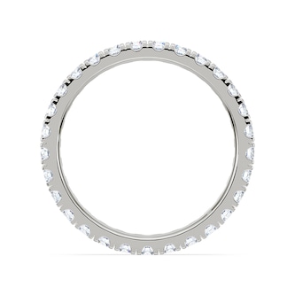 Royal Asscher Platinum Round Cut 0.81cttw Diamond Full Wedding Band