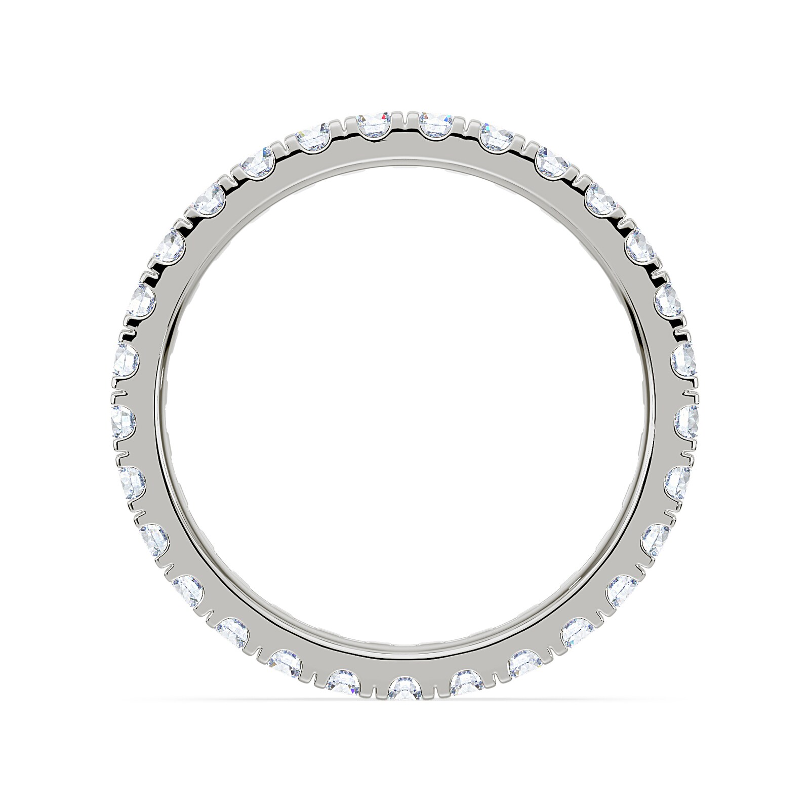 Royal Asscher Platinum Round Cut 0.81cttw Diamond Full Wedding Band