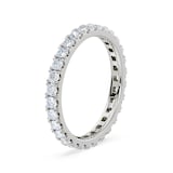 Royal Asscher Platinum Round Cut 0.81cttw Diamond Full Wedding Band