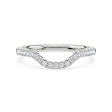 Royal Asscher Platinum Round Cut 0.24cttw Diamond Half Shaped Wedding Band