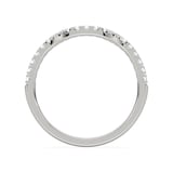 Royal Asscher Platinum Round Cut 0.24cttw Diamond Half Shaped Wedding Band