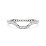 Royal Asscher Platinum Round Cut 0.48cttw Diamond Full Shaped Wedding Band