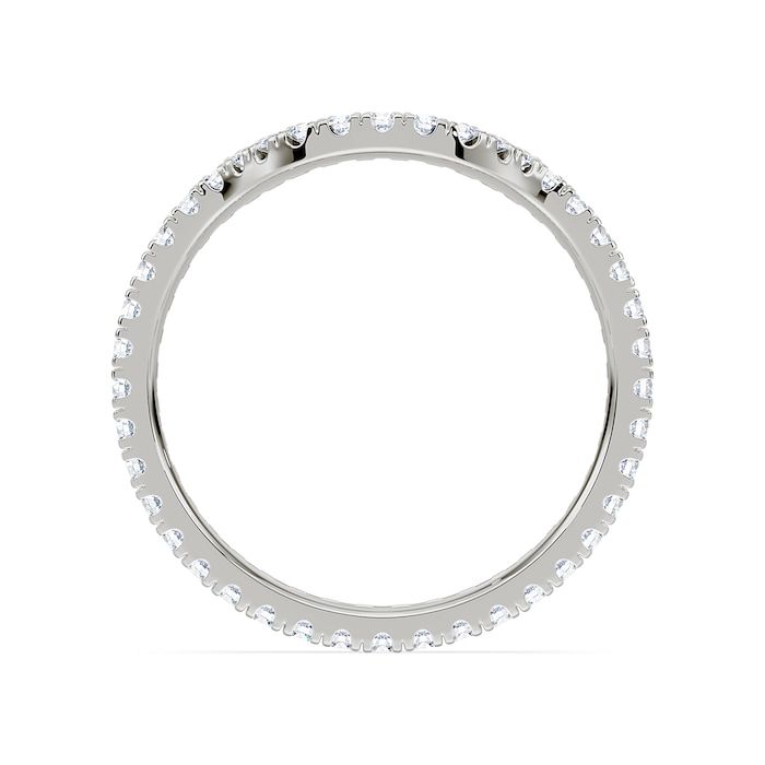 Royal Asscher Platinum Round Cut 0.48cttw Diamond Full Shaped Wedding Band