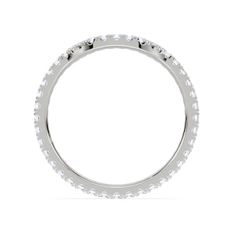 Royal Asscher Platinum Round Cut 0.48cttw Diamond Full Shaped Wedding Band