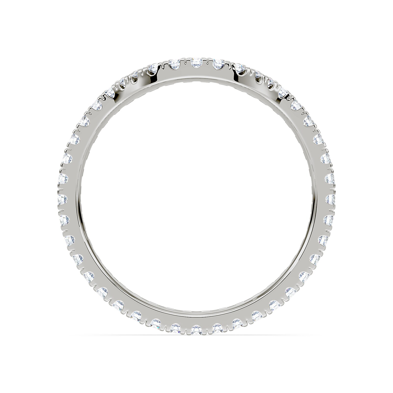 Royal Asscher Platinum Round Cut 0.48cttw Diamond Full Shaped Wedding Band