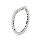 Royal Asscher Platinum Round Cut 0.48cttw Diamond Full Shaped Wedding Band