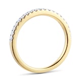 Goldsmiths Brilliant Cut 0.20 Total Carat Weight Diamond Stacking Ring In 18 Carat Yellow Gold - Ring Size K