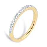 Goldsmiths Brilliant Cut 0.20 Total Carat Weight Diamond Stacking Ring In 18 Carat Yellow Gold