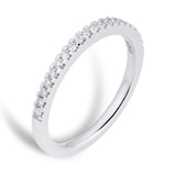 Goldsmiths Brilliant Cut 0.20 Total Carat Weight Diamond Stacking Ring In 18 Carat White Gold