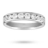 Goldsmiths 1.00 Total Carat Weight Brilliant Cut 10 Stone Diamond Eternity Ring In 18 Carat White Gold