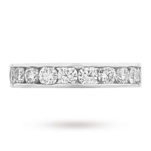 Goldsmiths 1.00 Total Carat Weight Brilliant Cut 10 Stone Diamond Eternity Ring In 18 Carat White Gold