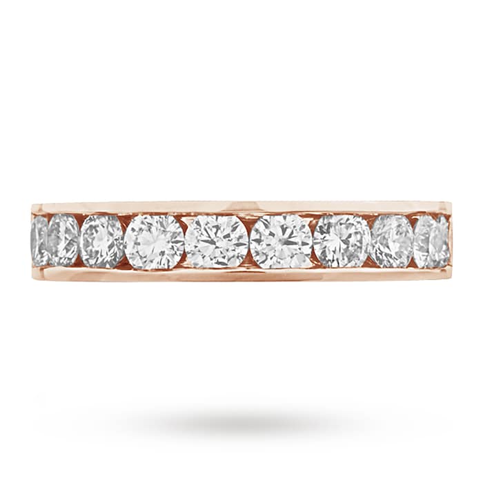 Goldsmiths 1.00 Total Carat Weight Brilliant Cut 10 Stone Diamond Eternity Ring In 18 Carat White Gold