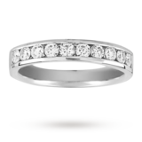 Goldsmiths 0.50 Total Carat Weight Brilliant Cut 10 Stone Diamond Eternity Ring In Platinum