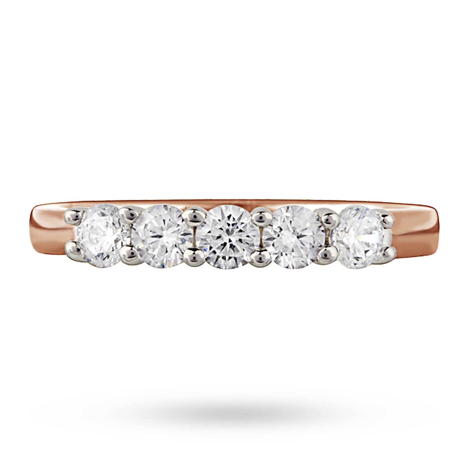 Goldsmiths 0.50 Total Carat Weight Brilliant Cut Diamond 5 Stone Ring In 18 Carat Yellow Gold