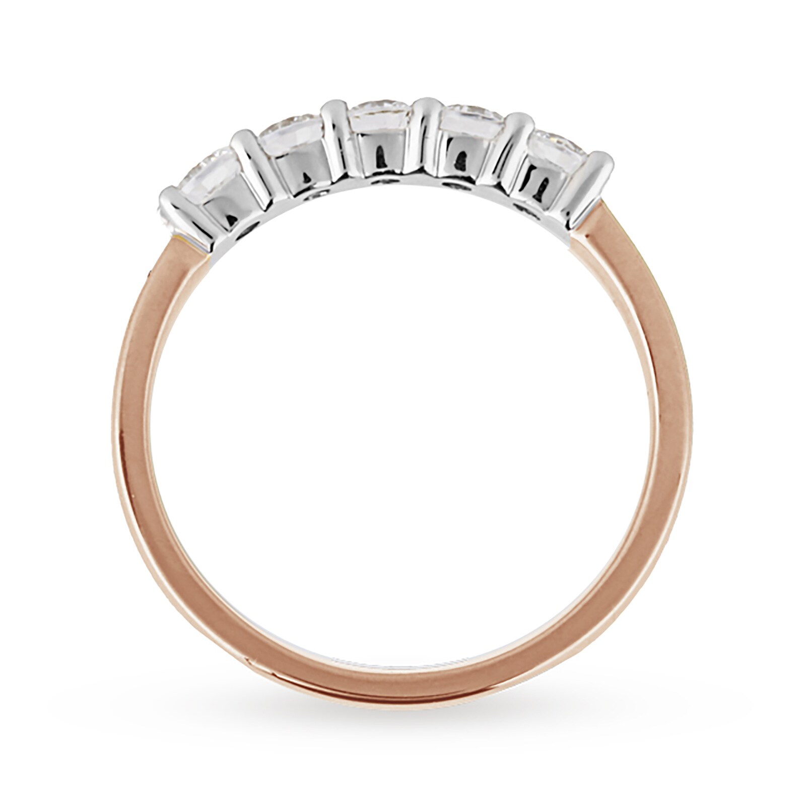 Goldsmiths 0.50 Total Carat Weight Brilliant Cut Diamond 5 Stone Ring In 18 Carat Yellow Gold
