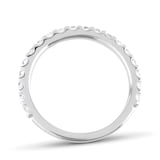 Goldsmiths Brilliant cut 0.66 carat total weight diamond half eternity ring in 9 carat white gold