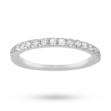 Goldsmiths Brilliant Cut 0.75 Carat Total Weight Diamond Half Eternity Ring In 9 Carat White Gold - Ring Size O