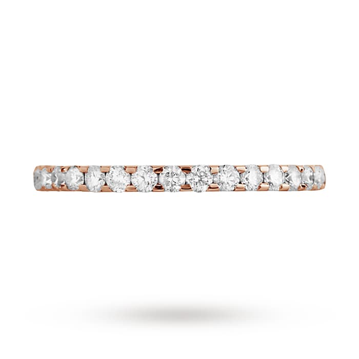 Goldsmiths Brilliant Cut 0.75 Carat Total Weight Diamond Half Eternity Ring In 9 Carat White Gold - Ring Size O