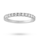 Goldsmiths Brilliant Cut 0.50 Carat Total Weight Diamond Half Eternity Ring In 9 Carat White Gold