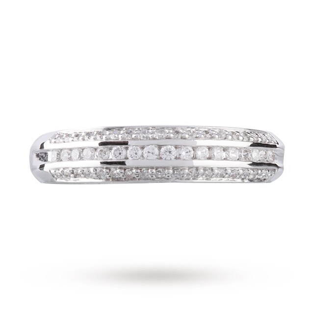 Goldsmiths Brilliant Cut 0.33 Carat Total Weight Diamond Half Eternity Ring