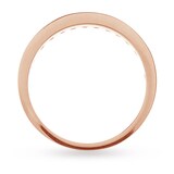 Goldsmiths Brilliant Cut 0.50 Carat Channel Set Half Eternity Ring In 18 Carat Rose Gold - Ring Size K