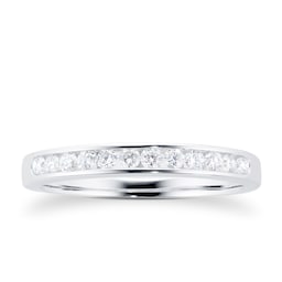 06503494 - Brilliant Cut 0.25ct Channel Set Half Eternity Ring In 9ct White Gold