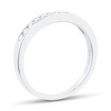 Goldsmiths Brilliant Cut 0.25ct Channel Set Half Eternity Ring In 9ct White Gold - Ring Size J