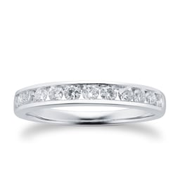 06503497 - Brilliant Cut 0.50ct Channel Set Half Eternity Ring In 9ct White Gold
