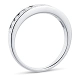 Goldsmiths Brilliant Cut 0.50ct Channel Set Half Eternity Ring In 9ct White Gold - Ring Size K