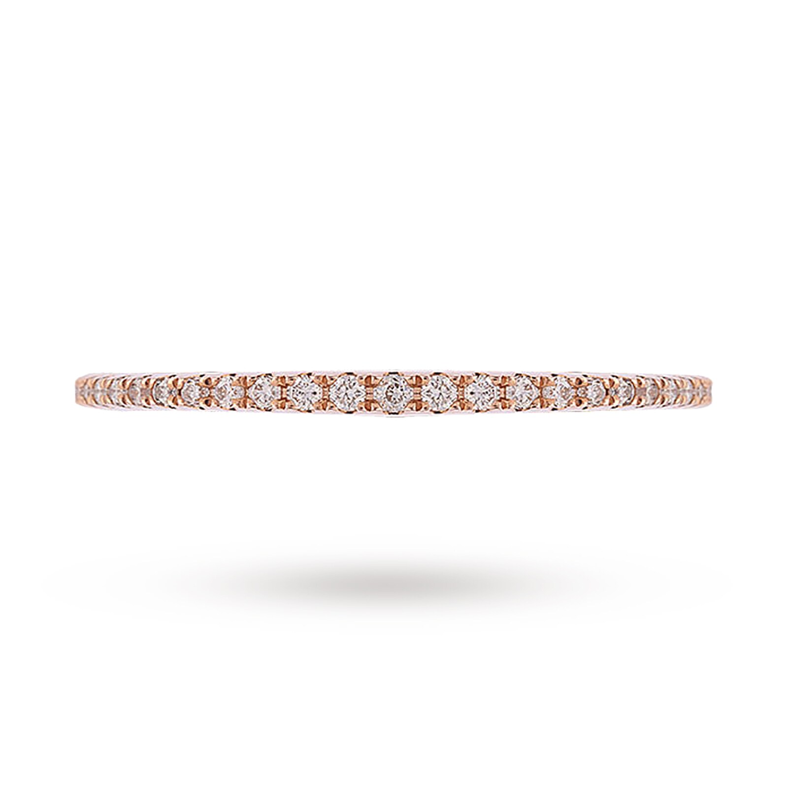 Goldsmiths 9ct Rose Gold Claw Set Skinny 0.15ct Diamond Ring Goldsmiths 9ct Rose Gold Claw Set Skinny 0.15ct Diamond Ring