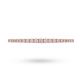 Goldsmiths 9ct Rose Gold Claw Set Skinny 0.15ct Diamond Ring