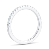 Goldsmiths 9ct White Gold Claw Set Skinny 0.25ct Diamond Ring - Ring Size J