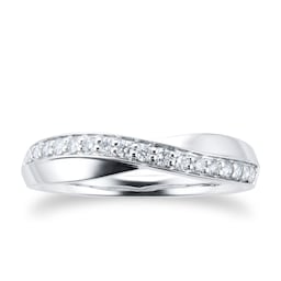 06503511 - 9ct White Gold Cross Over 0.20ct Diamond Ring