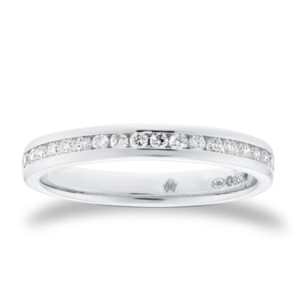 Mappin & Webb Platinum 0.20ct Round Brilliant Cut Channel Set Half Eternity Ring Mappin & Webb Platinum 0.20ct Round Brilliant Cut Channel Set Half Eternity Ring