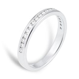 Mappin & Webb Platinum 0.20ct Round Brilliant Cut Channel Set Half Eternity Ring