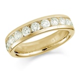Mappin & Webb 18ct Yellow Gold 1.00ct Round Brilliant Cut Channel Set Half Eternity Ring