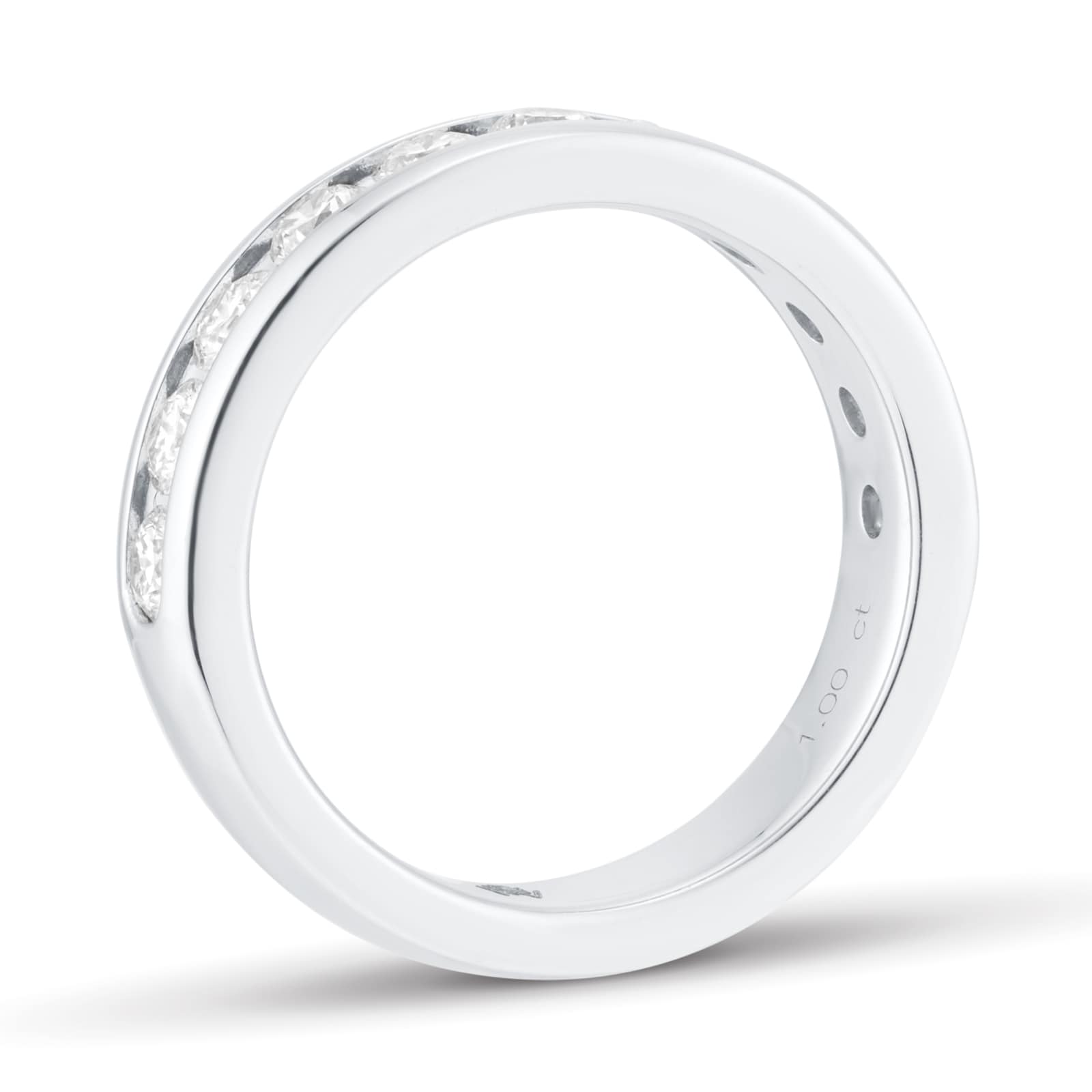 Mappin & Webb Platinum 1.00ct Round Brilliant Cut Channel Set Half Eternity Ring Mappin & Webb Platinum 1.00ct Round Brilliant Cut Channel Set Half Eternity Ring