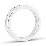 Mappin & Webb Platinum 1.00ct Round Brilliant Cut Channel Set Half Eternity Ring