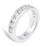 Mappin & Webb Platinum 1.00ct Round Brilliant Cut Channel Set Half Eternity Ring