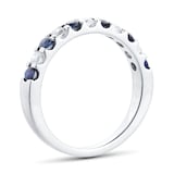 Mappin & Webb Platinum Diamond And Sapphire 0.50ct Half Eternity Ring