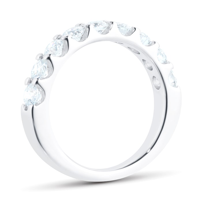 Mappin & Webb Platinum 1.00ct Claw Set Half Eternity Ring