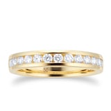 Mappin & Webb 18ct Yellow Gold 0.50ct Round Brilliant Cut Channel Set Half Eternity Ring
