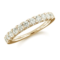 06503562 - 18ct Yellow Gold 0.33ct Claw Set Half Eternity Ring