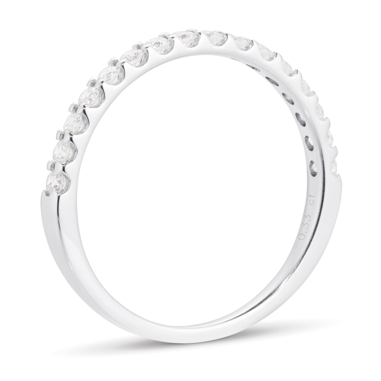 Mappin & Webb Platinum 0.33ct Claw Set Half Eternity Ring