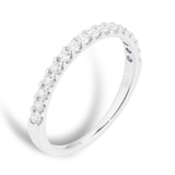 Mappin & Webb Platinum 0.33ct Claw Set Half Eternity Ring - Ring Size H