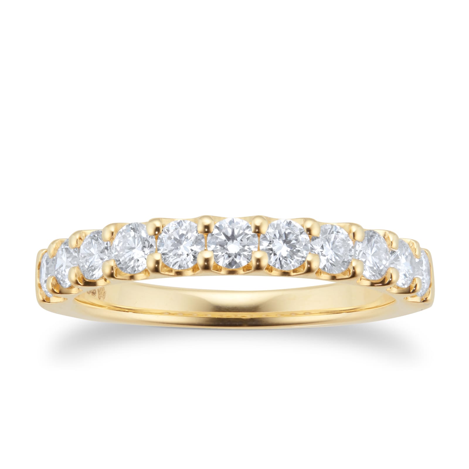 Mappin & Webb 18ct Yellow Gold 0.77ct Claw Set Half Eternity Ring Mappin & Webb 18ct Yellow Gold 0.77ct Claw Set Half Eternity Ring