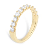 Mappin & Webb 18ct Yellow Gold 0.77ct Claw Set Half Eternity Ring