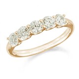 Mappin & Webb 18ct Yellow Gold 0.75ct Five Stone Eternity Ring